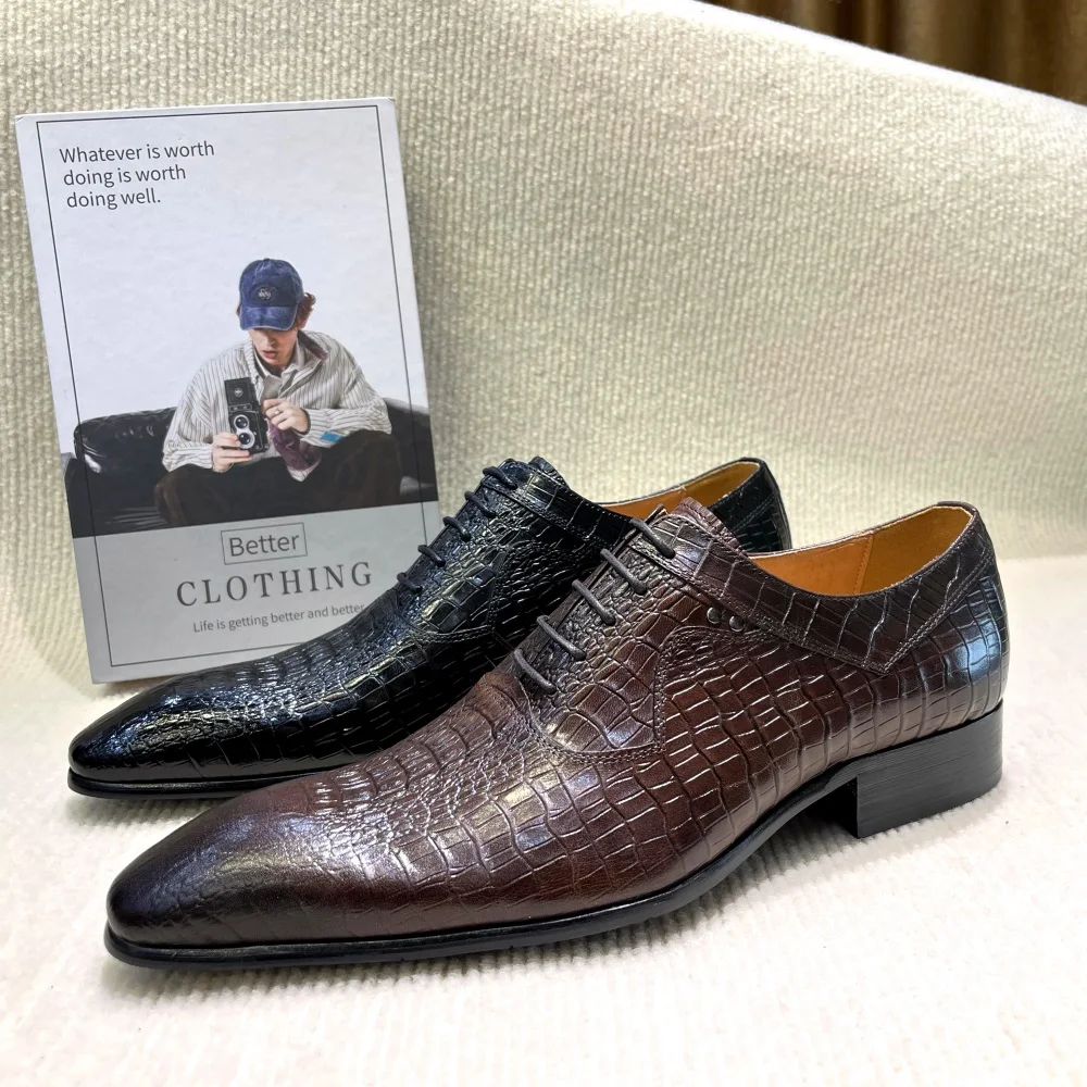 Formal Wear For Men In Wedding - Sapatos oxford masculinos de luxo italiano,