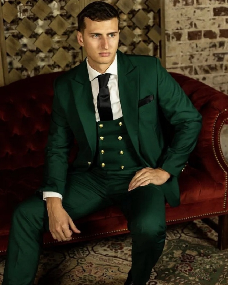 Latest Men Formal Wear - Ternos Clássicos Verdes para Homens, Traje