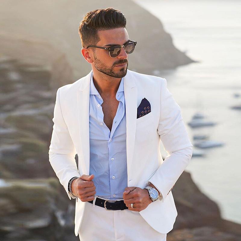 Latest Men Formal Wear - Mais recente branco terno masculino negócios