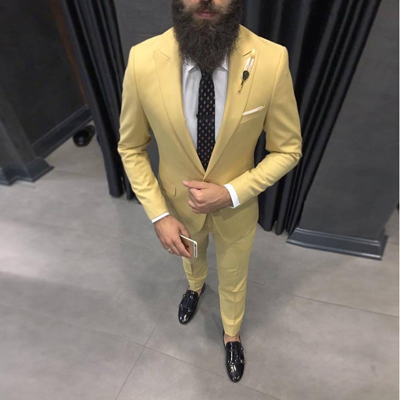 Latest Men Formal Wear - 2025 mais recentes ternos masculinos amarelos