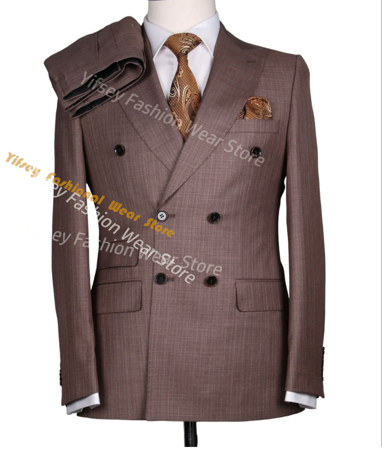 Latest Men Formal Wear - Conjunto de Terno Masculino Marrom de