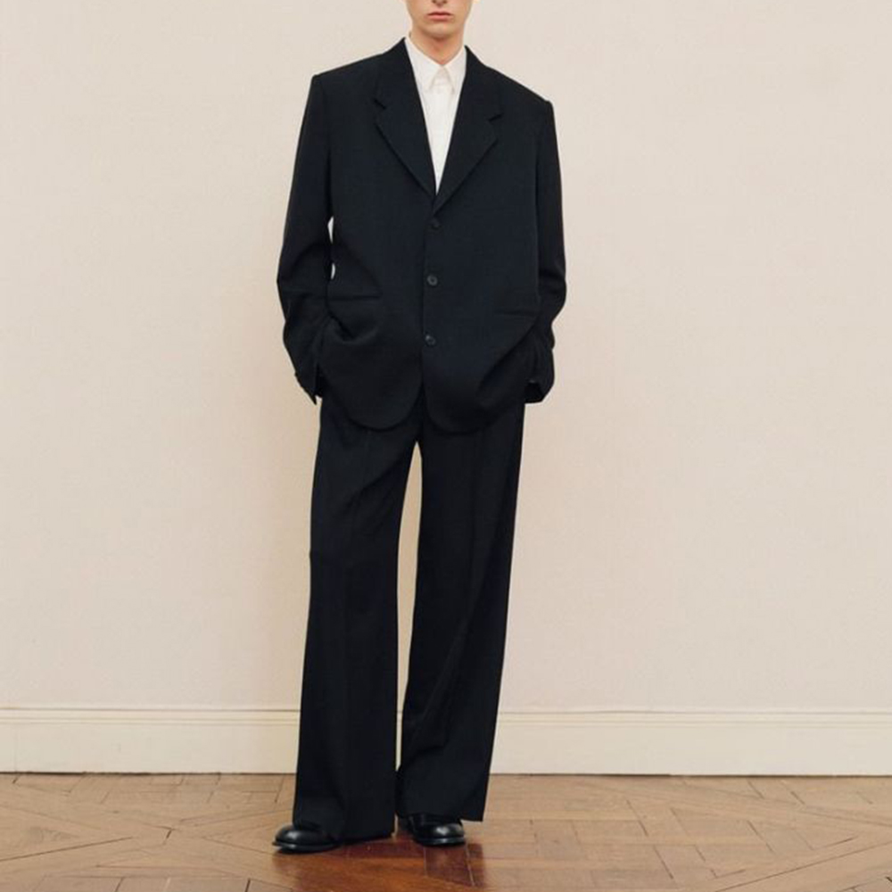 Formal Wear For Men In Wedding - Conjunto de terno preto oversized masculino