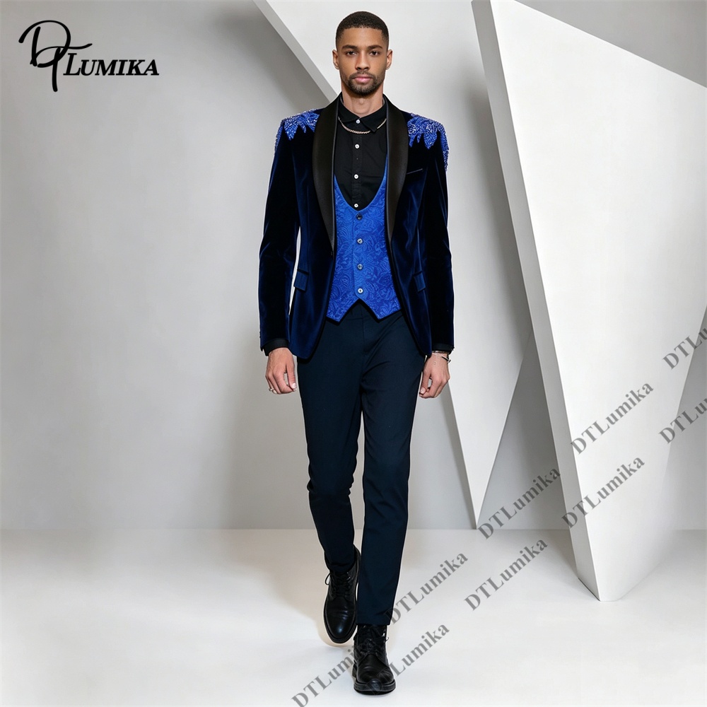 Formal Wear For Men In Wedding - Conjunto Masculino Peagent de 3 Peças