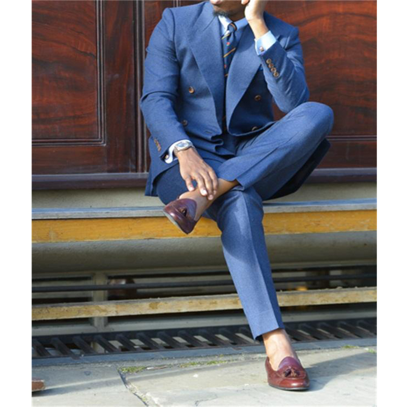 Fatos formais azuis escuros ma - Formal Wear For Men In Wedding avaliação e preço