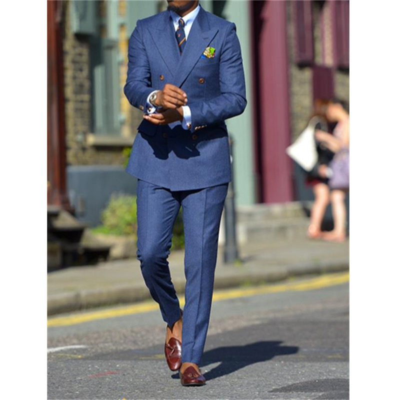 Fatos formais azuis escuros ma - Formal Wear For Men In Wedding avaliação e preço