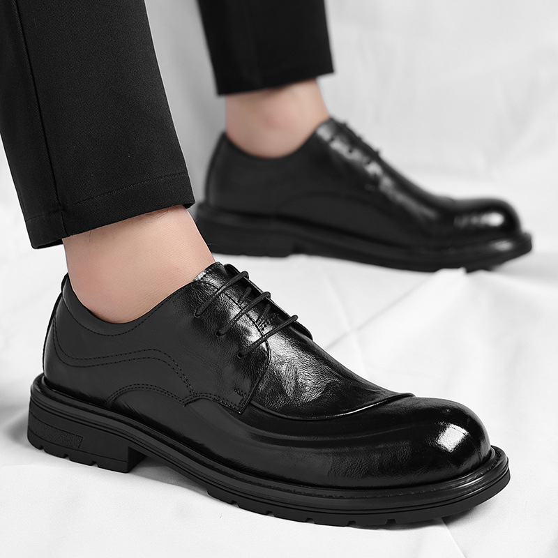 Sapatos de Couro Genuíno Marro - Formal Wear For Men In Wedding avaliação e preço
