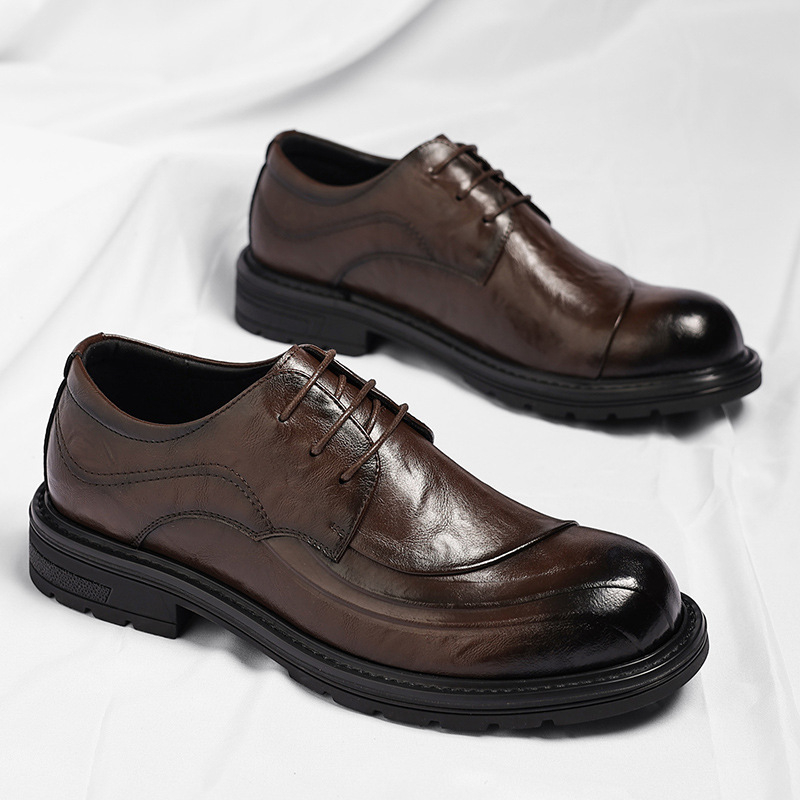 Sapatos de Couro Genuíno Marro - Formal Wear For Men In Wedding avaliação e preço