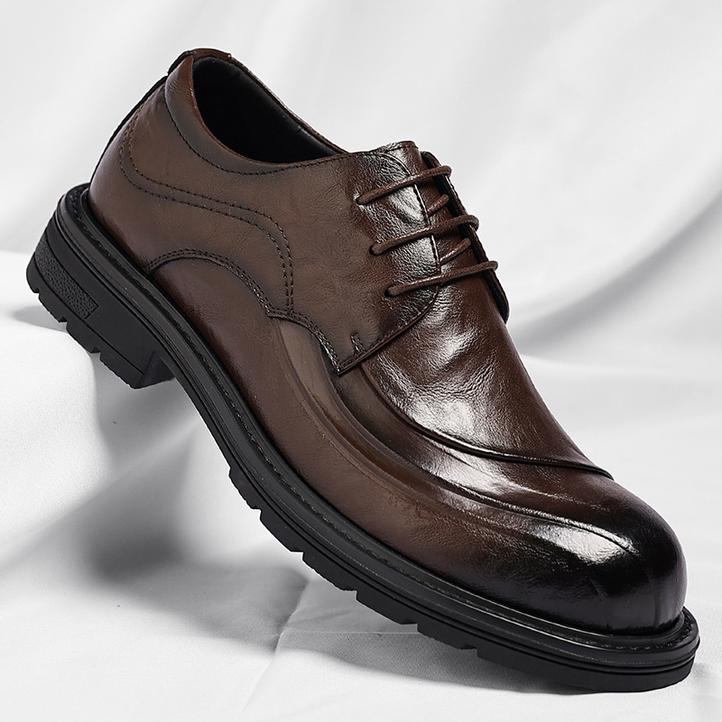Sapatos de Couro Genuíno Marro - Formal Wear For Men In Wedding avaliação e preço