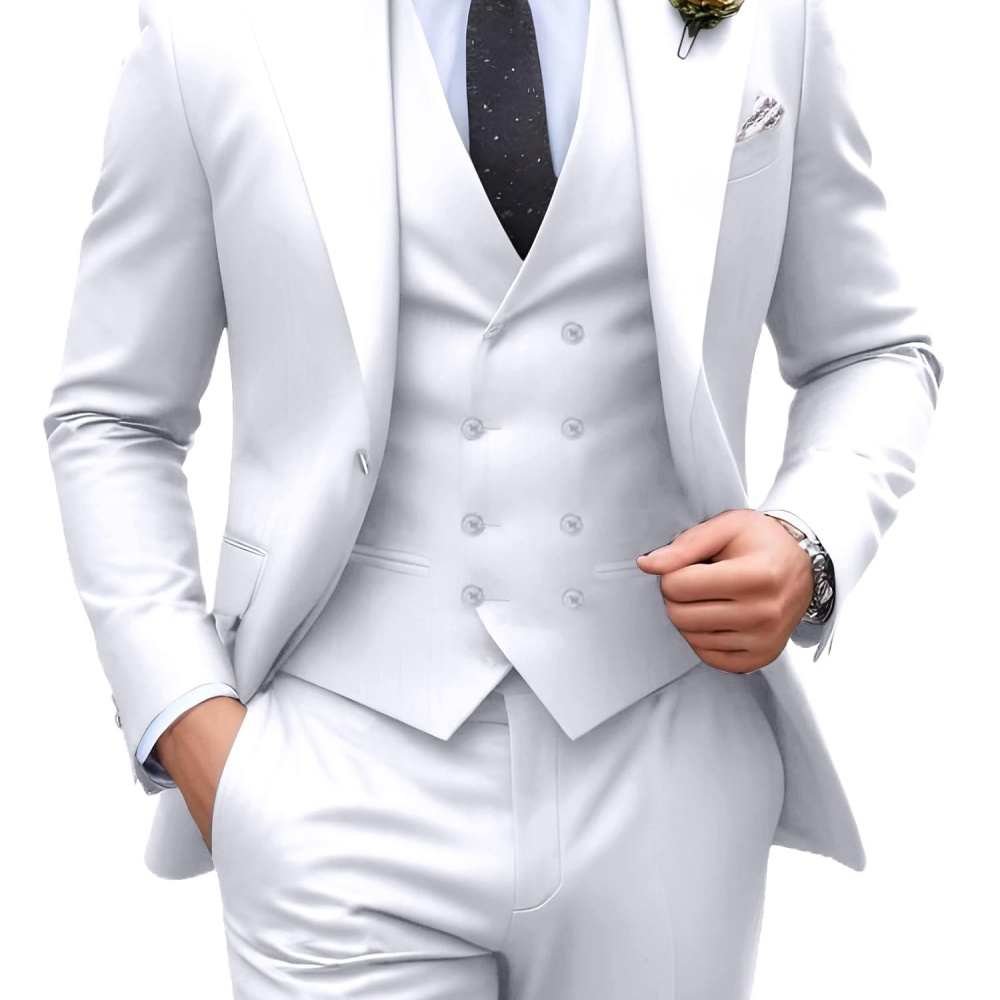 Conjunto de 3 peças de terno m - Formal Wear For Men In Wedding avaliação e preço