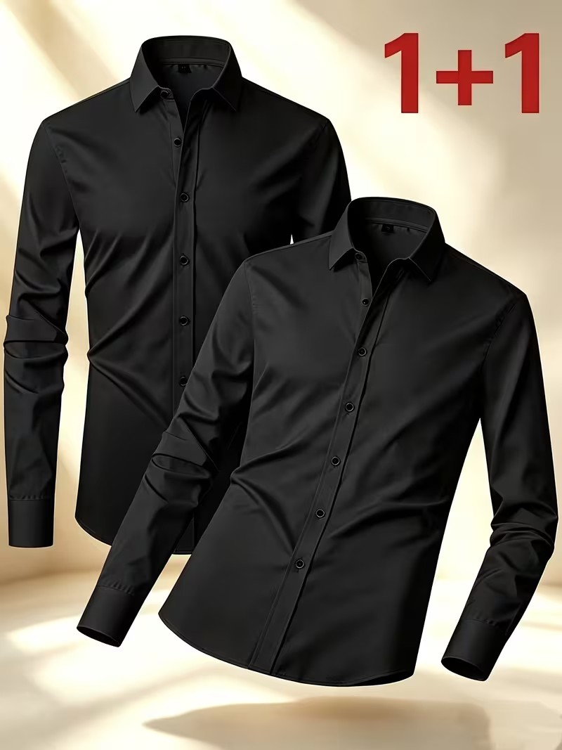 Camisa de Botão para Uso na Pr - Men'S Semi Formal Office Wear avaliação e preço
