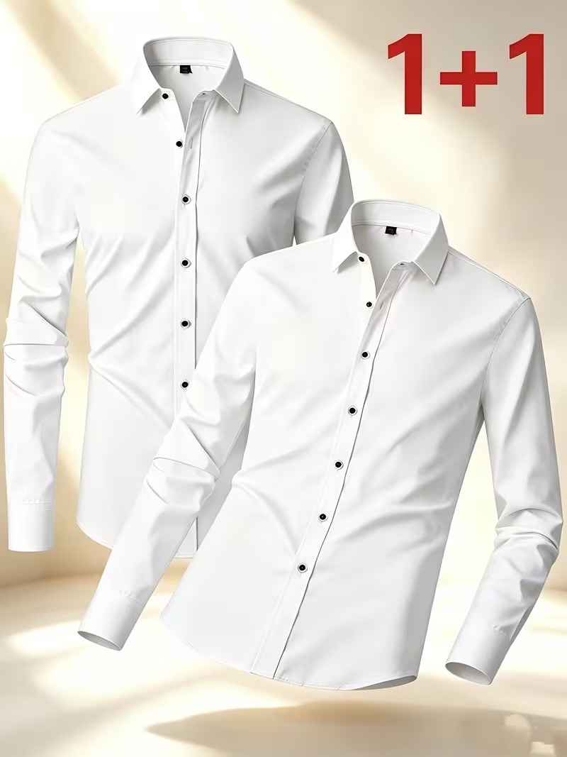 Camisa de Botão para Uso na Pr - Men'S Semi Formal Office Wear avaliação e preço