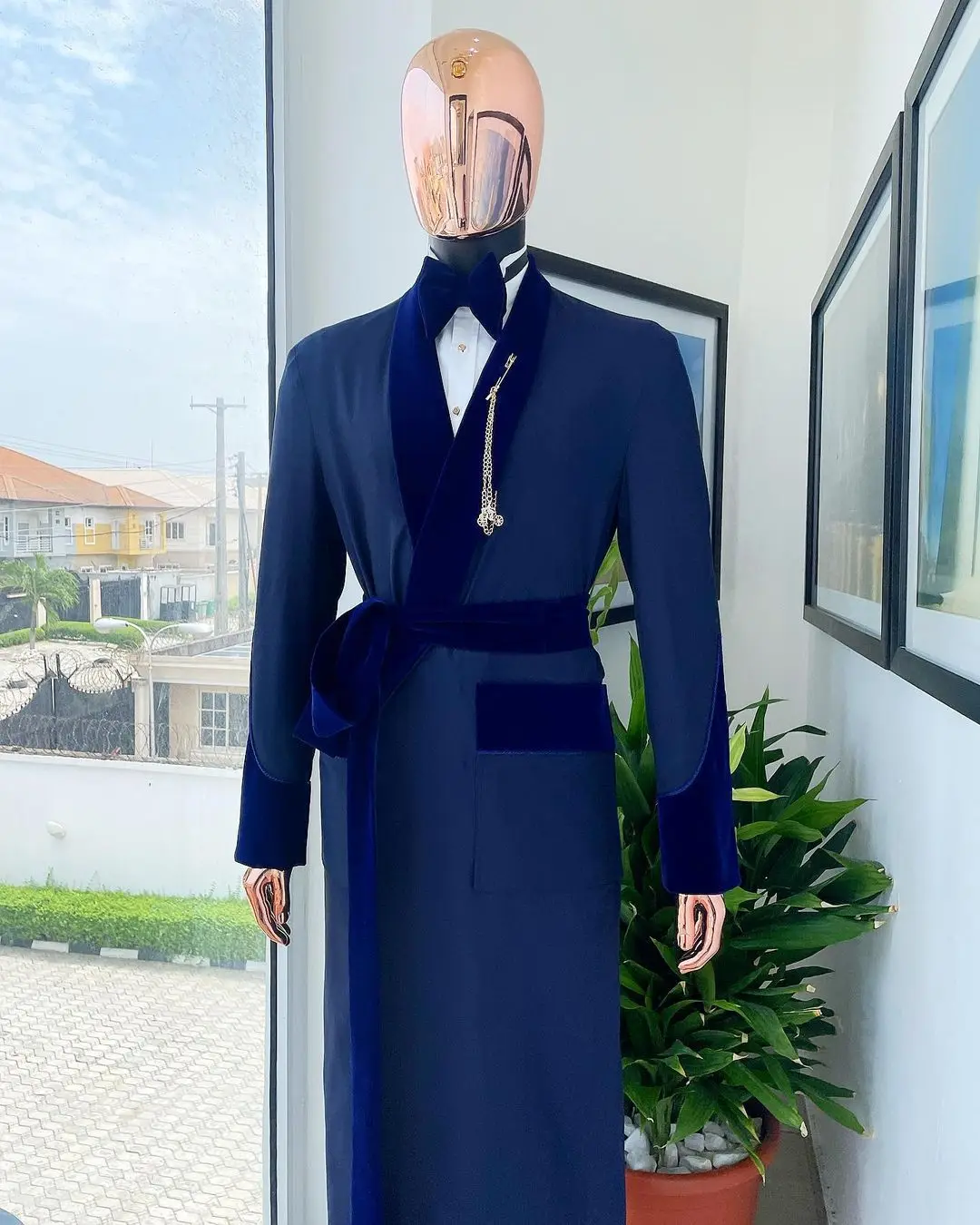 Terno masculino azul real feit - Formal Wear For Men In Wedding avaliação e preço